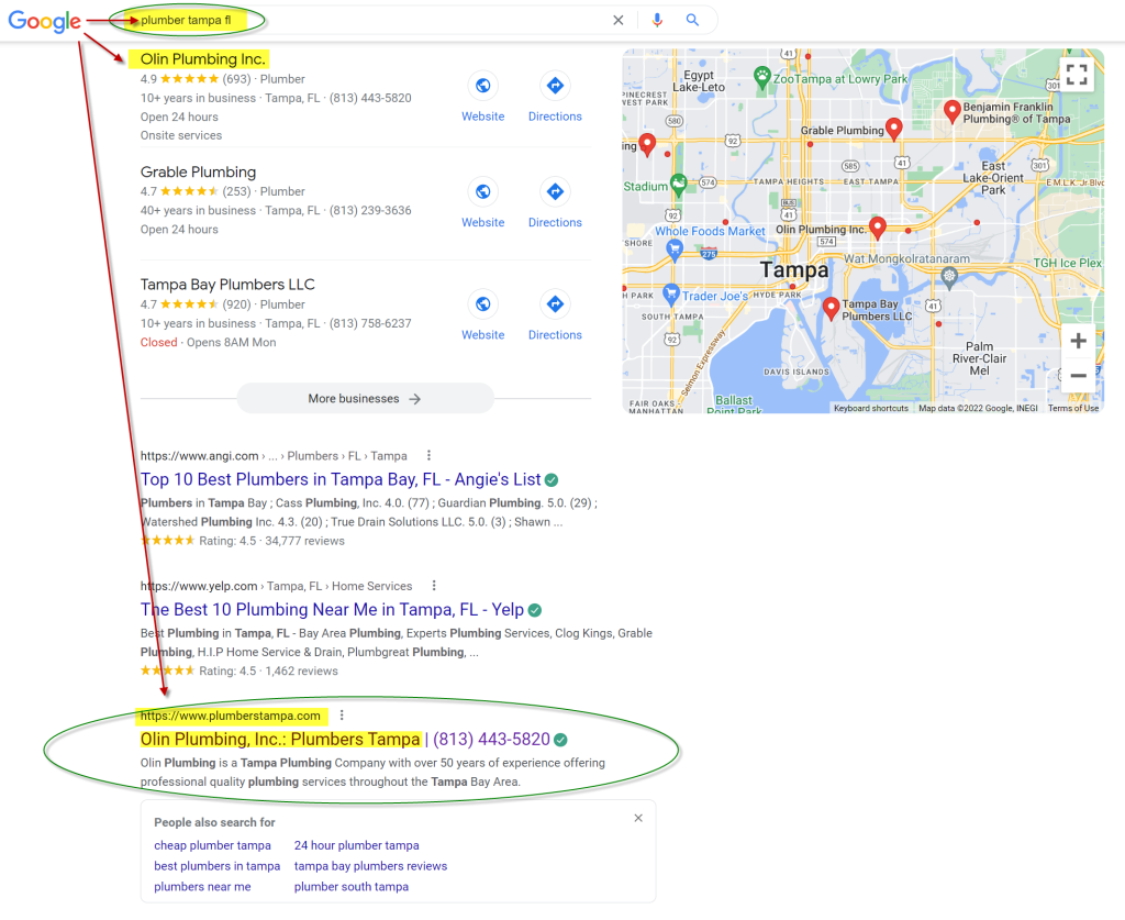 improve Tampa local business rankings